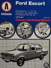Ford new escort 1975 autobook the autobook series of workshop manuals. - 1999 mercedes e430 service repair manual 99.